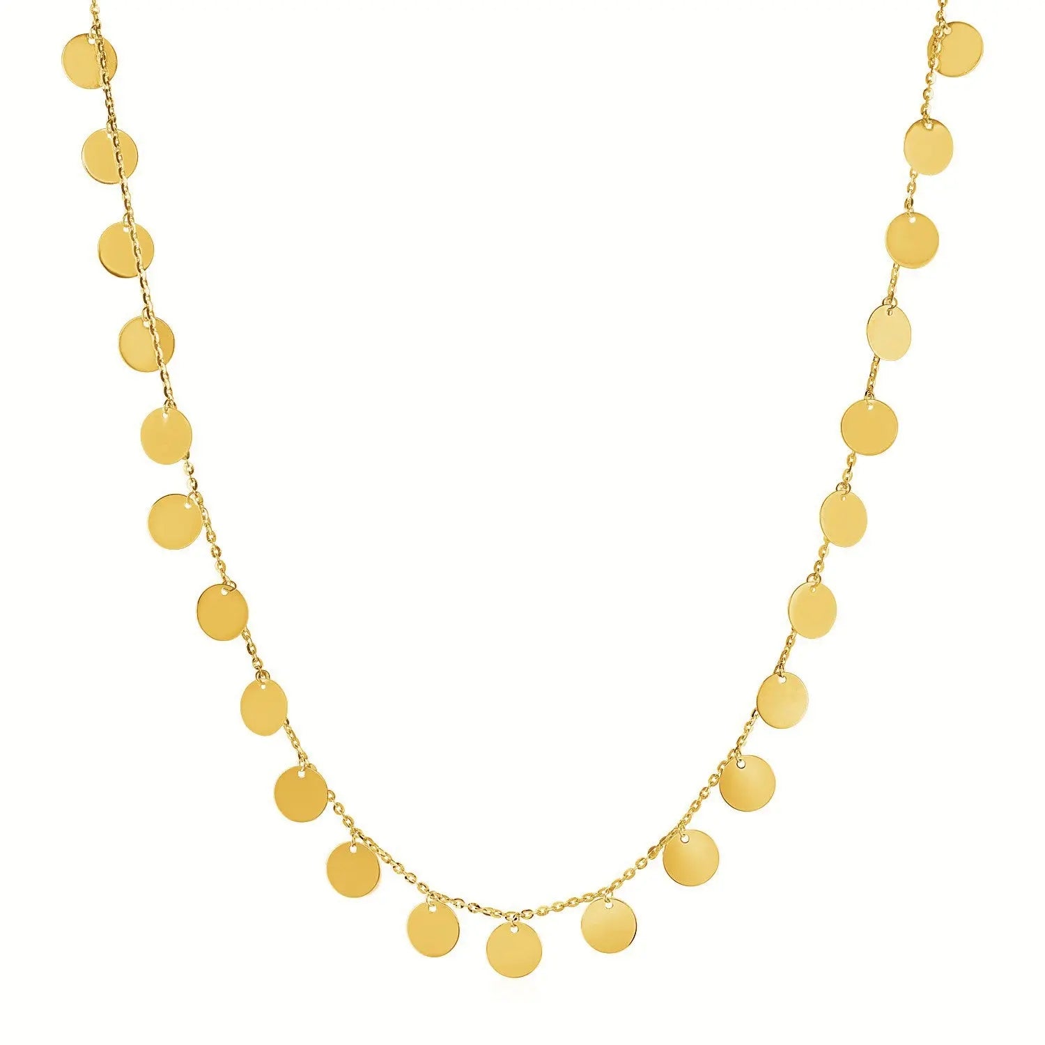 Polished Disc Necklace  Choker DEEVE