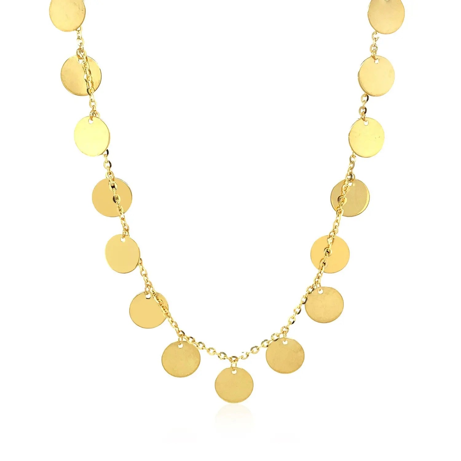 Polished Disc Necklace  Choker DEEVE