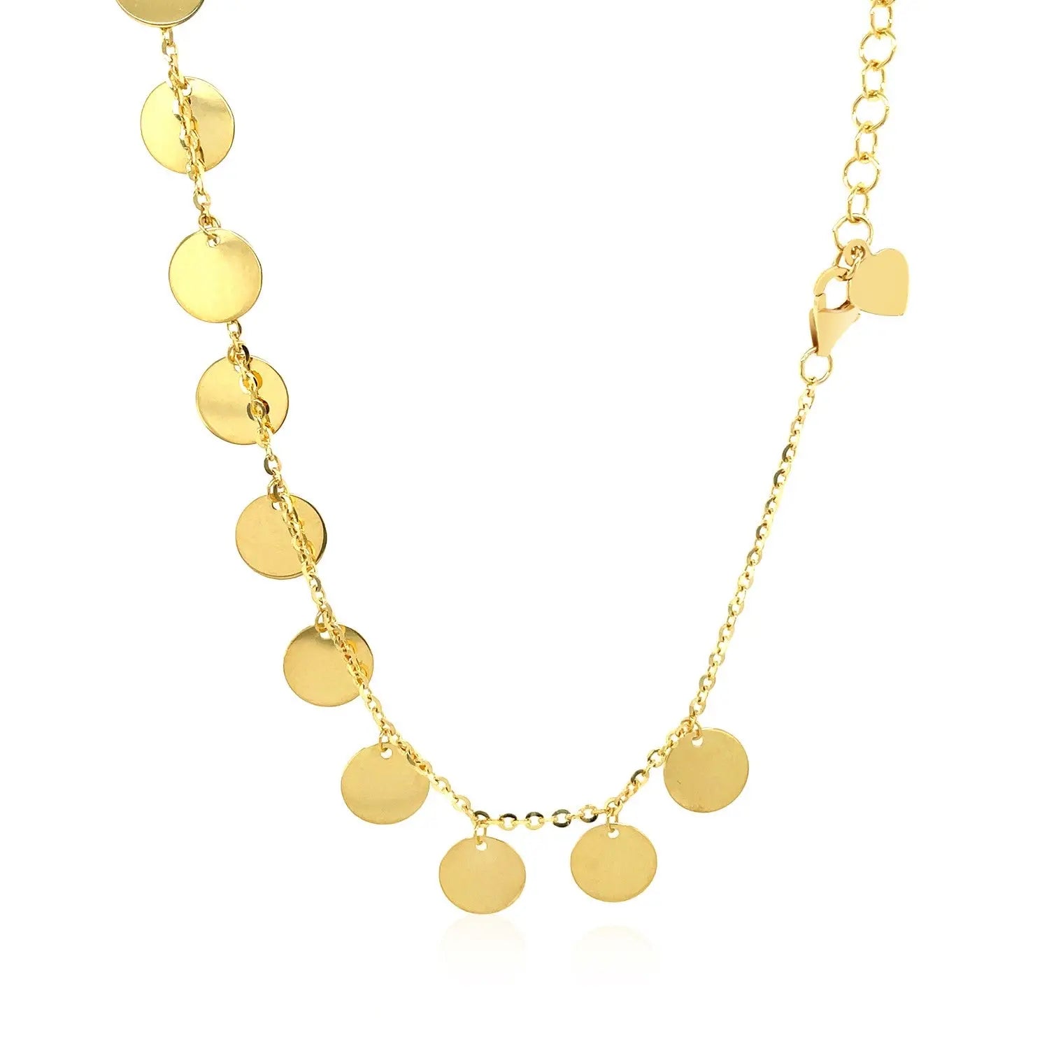 Polished Disc Necklace  Choker DEEVE