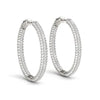 Pave Set Diamond Hoop Earrings | 14K Gold  Earrings DEEVE