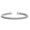 Detail view of 12.00 ct lab-grown diamond tennis bracelet in 14K Solid White Gold, four-prong setting — DEEVE