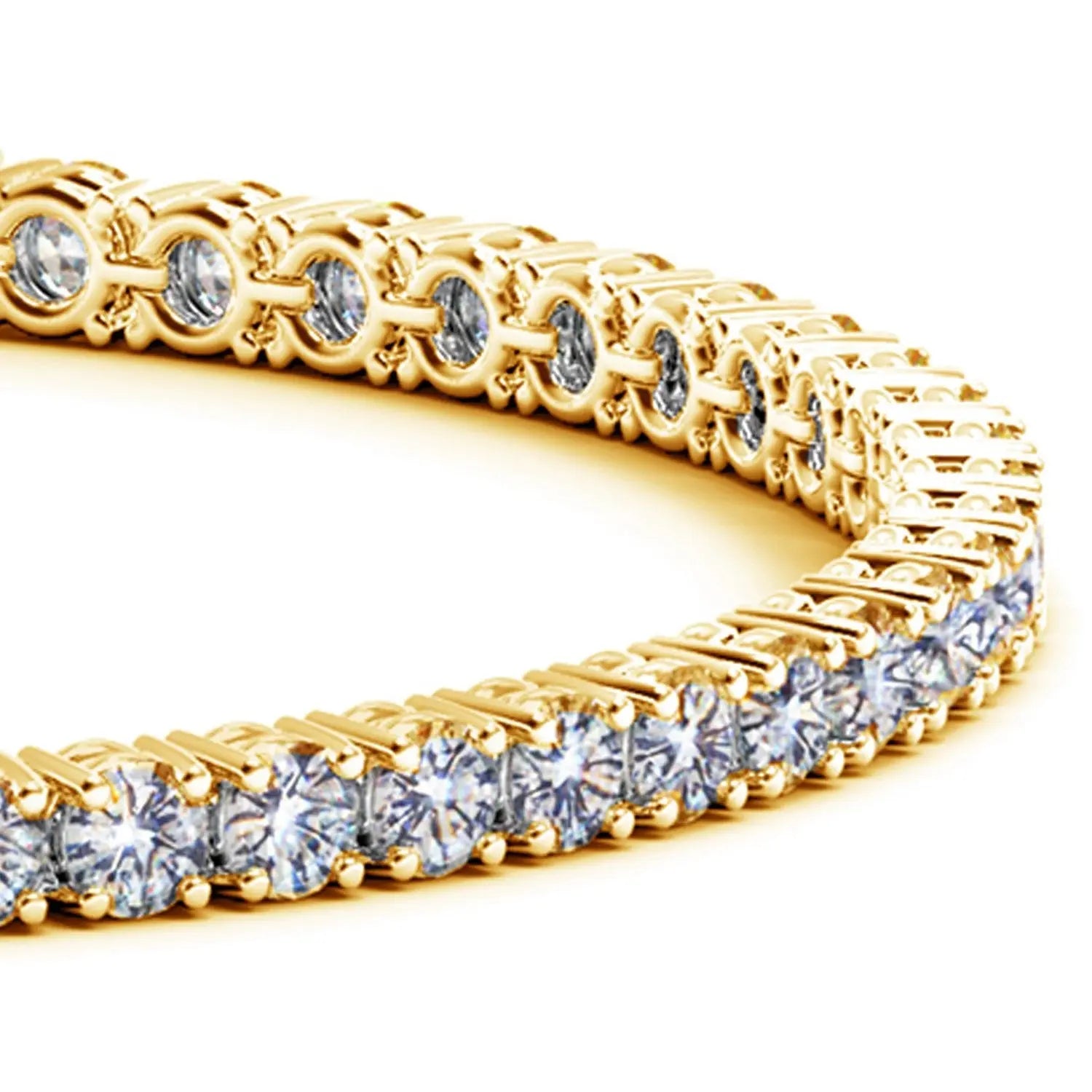 Lifestyle view of 7.00 ct lab-grown diamond tennis bracelet in 14K Solid Gold — DEEVE