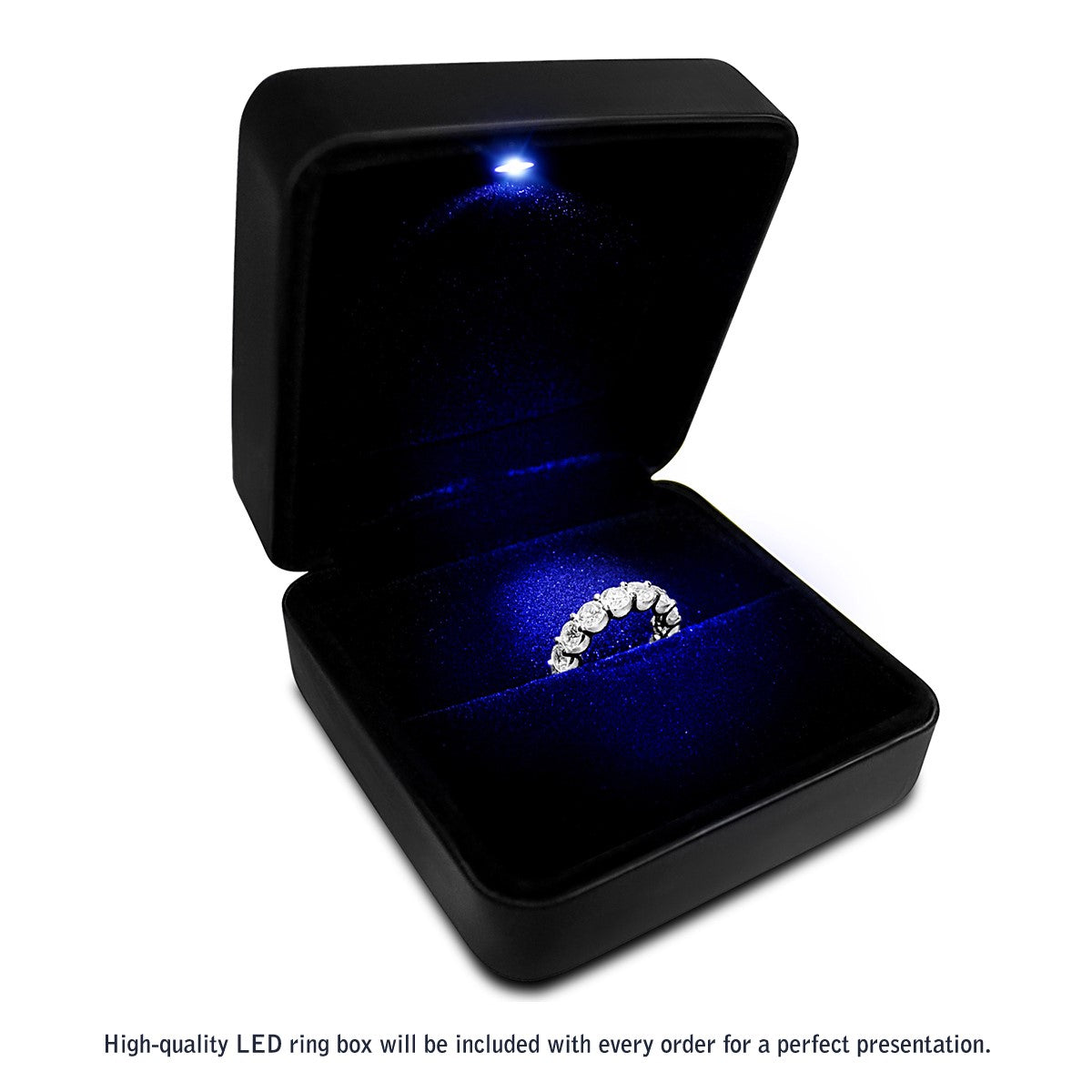 5.00ct Lab Grown Diamond Eternity Ring — IGI Certified, White Gold, DEEVE