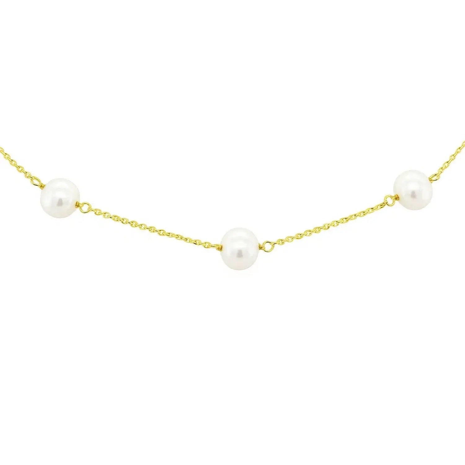 White Pearls Station Necklace  Choker DEEVE