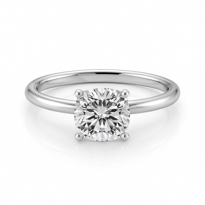 1.5ct Cushion Lab Grown Diamond Ring | 14K Gold