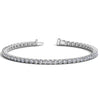 Detail view of 7.00 ct lab-grown diamond tennis bracelet in 14K Solid Gold, four-prong setting — DEEVE