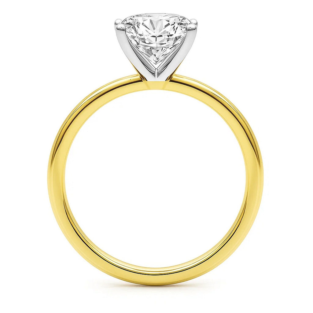 3ct Princess Lab Grown Diamond Ring, 14K Yellow Gold