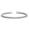 Detail view of 5.00 ct lab-grown diamond tennis bracelet in 14K Solid Gold, four-prong setting — DEEVE