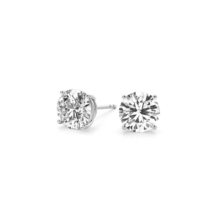4.00 ct lab-grown diamond stud earrings in 14K gold, IGI certified — DEEVE