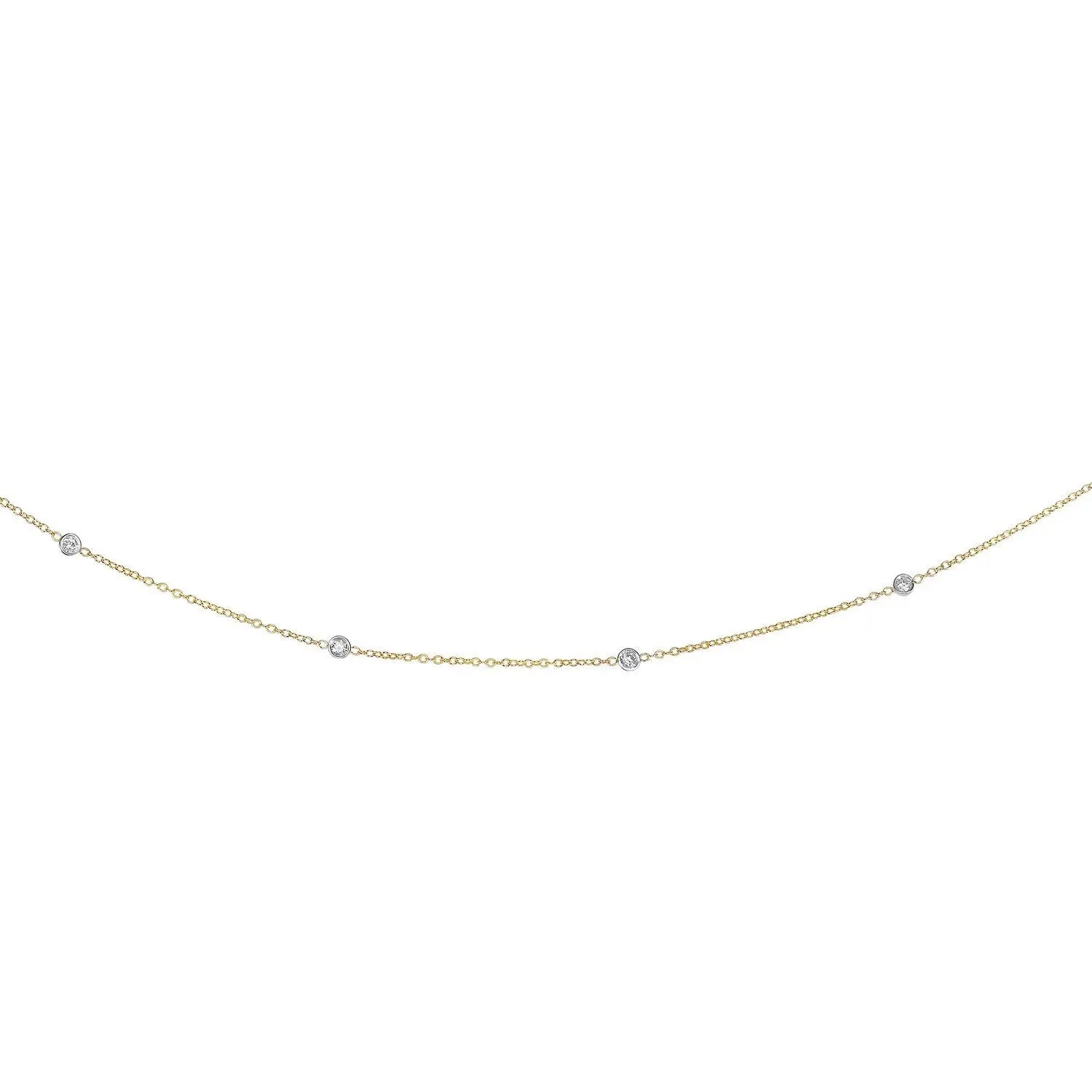 Diamonds Station Necklace | 18'  Choker DEEVE