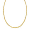 Petite Faceted Cuban Link Chain Necklace in 14K Yellow Gold  Chains DEEVE
