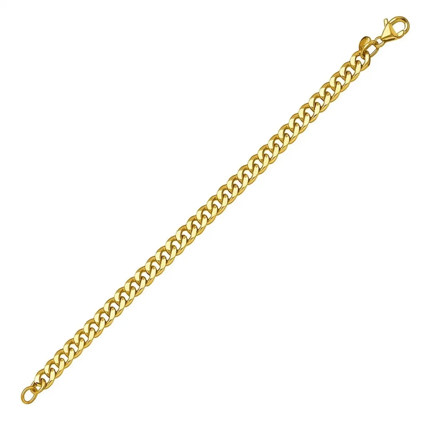 Petite Faceted Cuban Link Chain Necklace in 14K Yellow Gold  Chains DEEVE