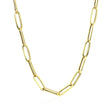 Bold Paperclip Chain Necklace in 14K Yellow Gold