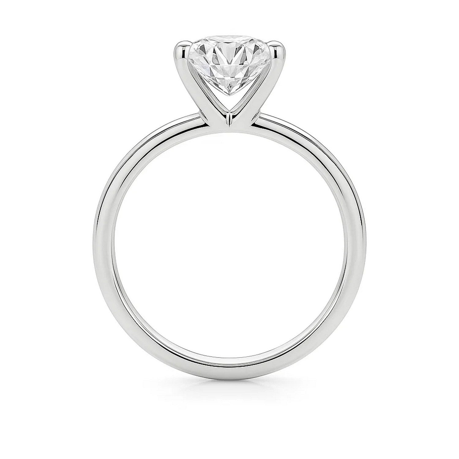 2 Carat Princess Lab Grown Diamond Solitaire Ring in 14K Yellow Gold