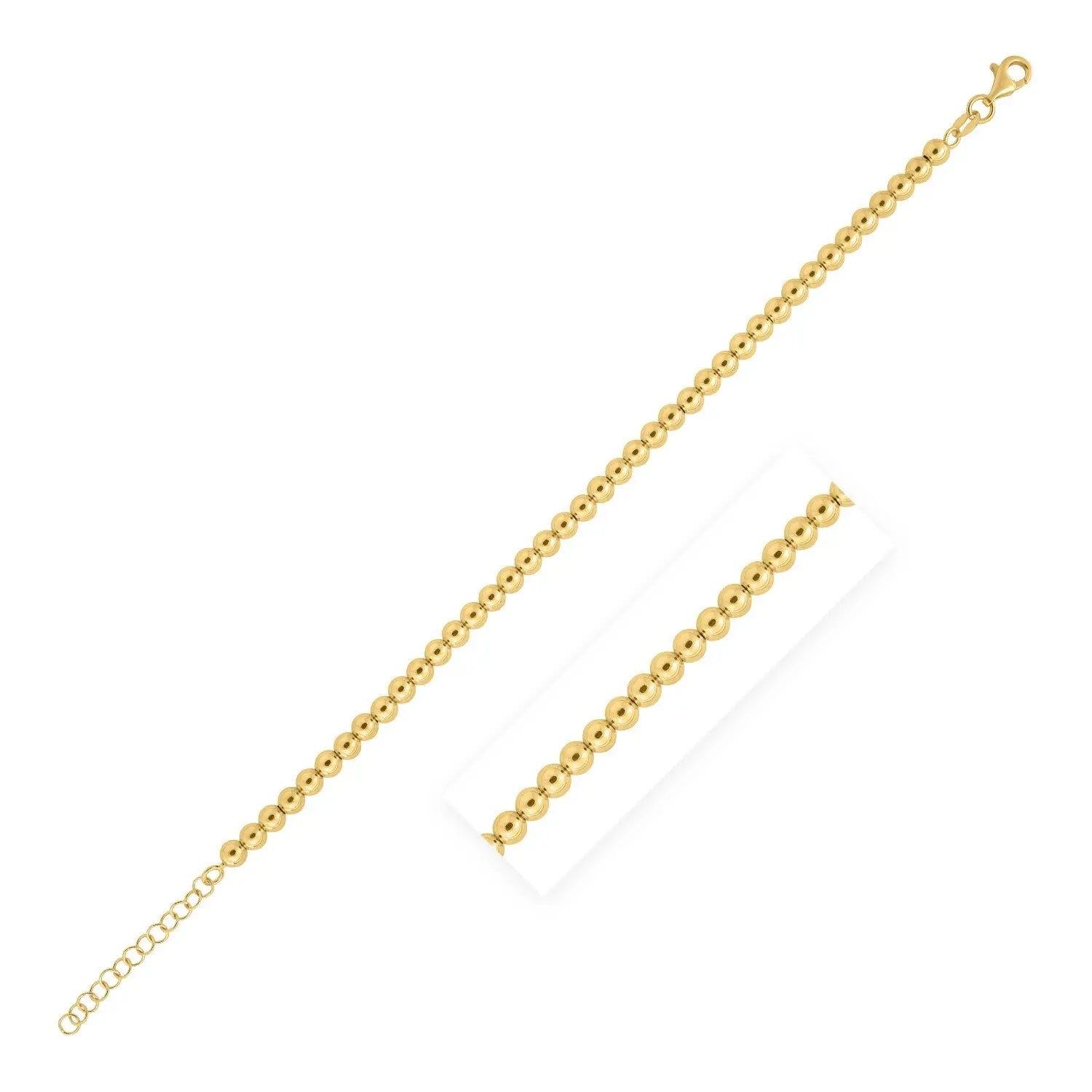 Bead Bracelet in 14K Yellow Gold  Bead Bracelets DEEVE