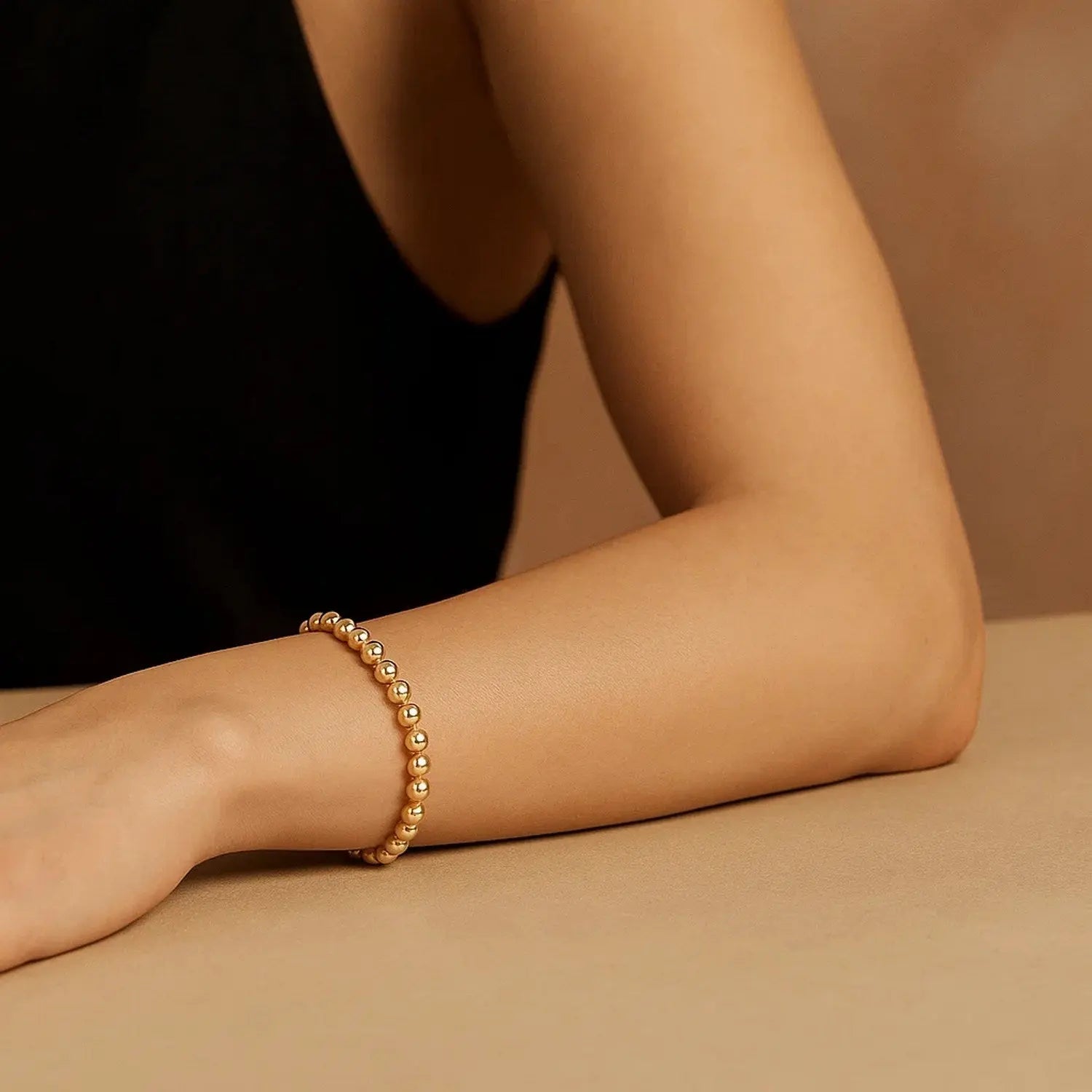 Bead Bracelet in 14K Yellow Gold  Bead Bracelets DEEVE