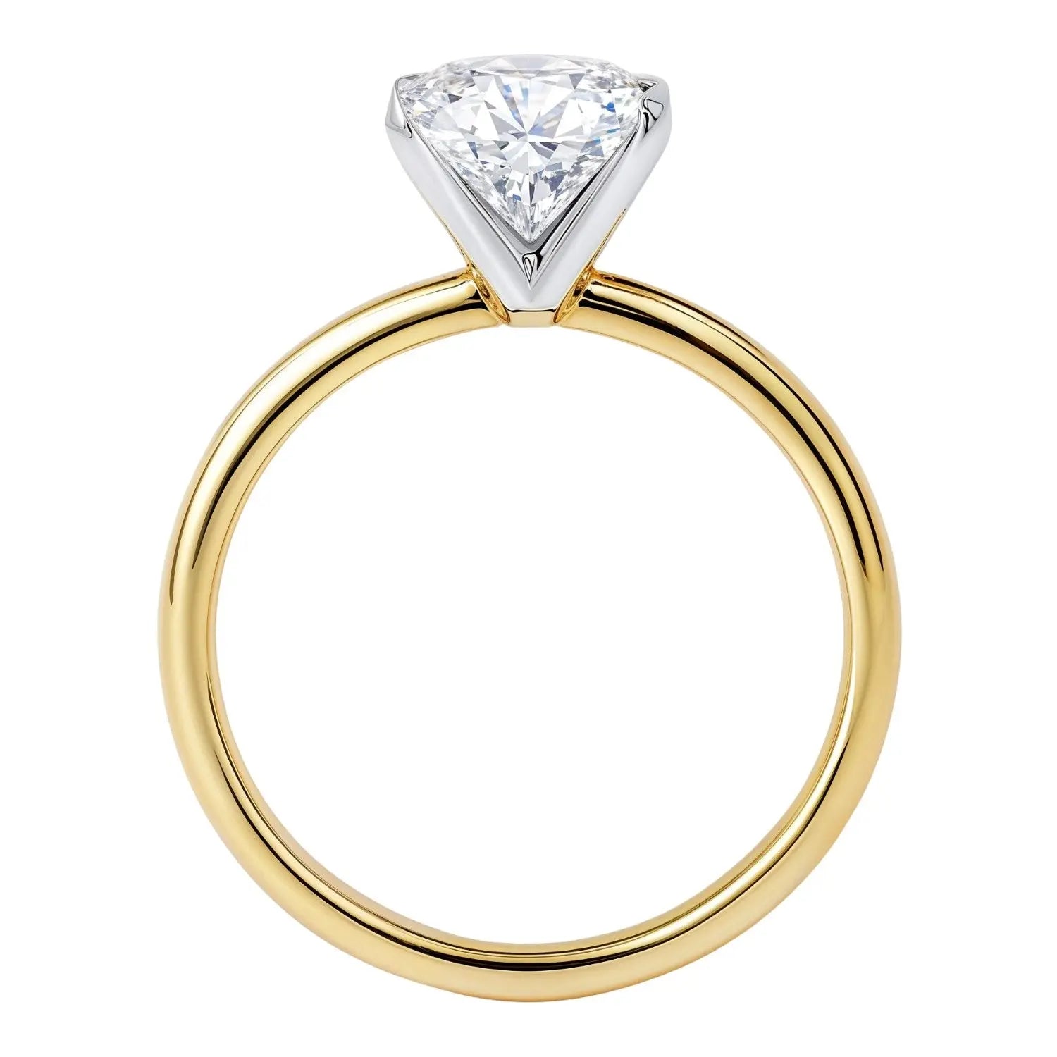 1.5 Carat Oval Lab Grown Diamond Solitaire Ring in 14K Yellow Gold