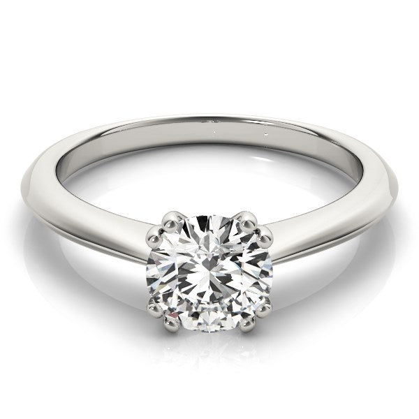 Round Solitaire Diamond Engagement Ring | Double Prong Setting in 14K White Gold | 1.0 cttw