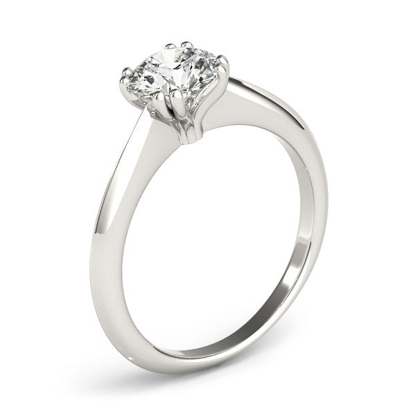 Round Solitaire Diamond Engagement Ring | Double Prong Setting in 14K White Gold | 1.0 cttw