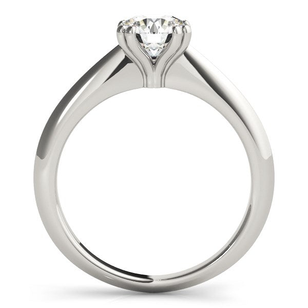 Round Solitaire Diamond Engagement Ring | Double Prong Setting in 14K White Gold | 1.0 cttw
