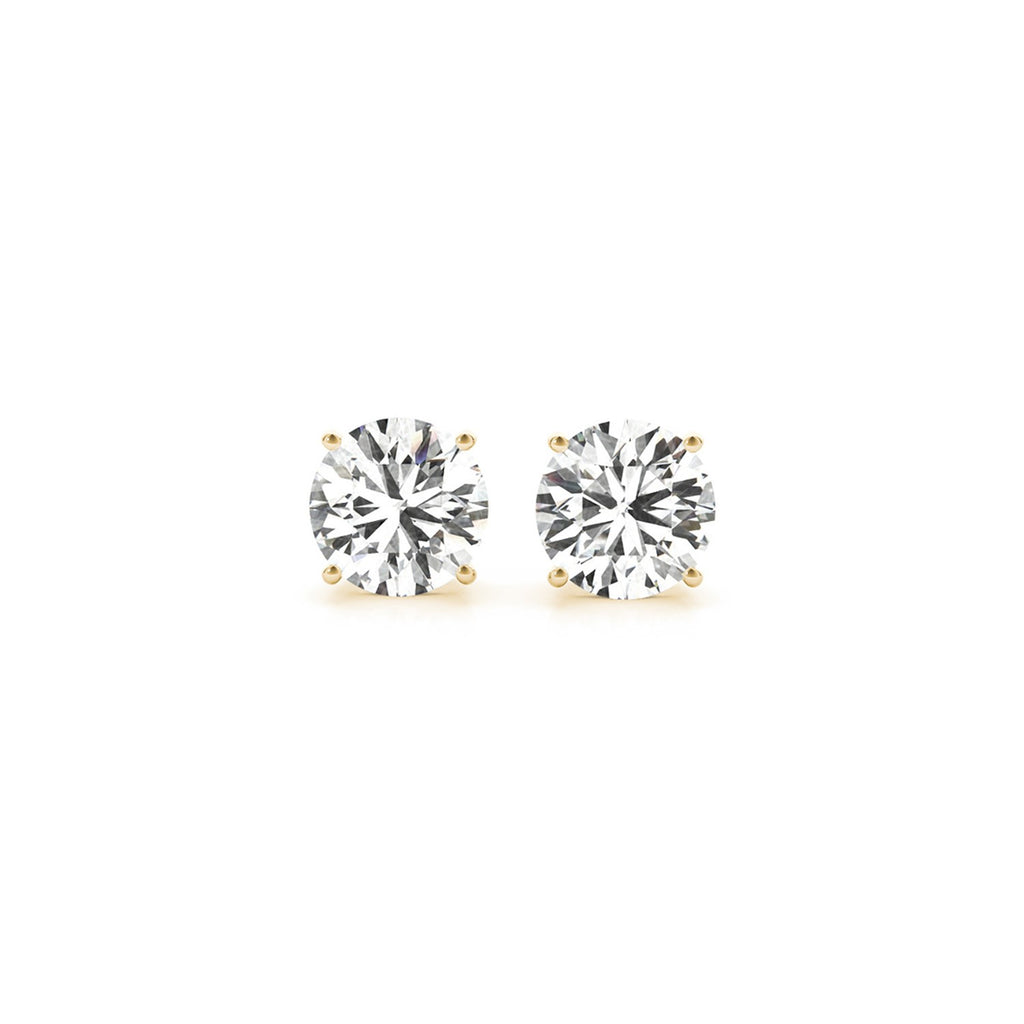 2.00 ct lab-grown diamond stud earrings in 14K yellow gold, IGI certified — DEEVE