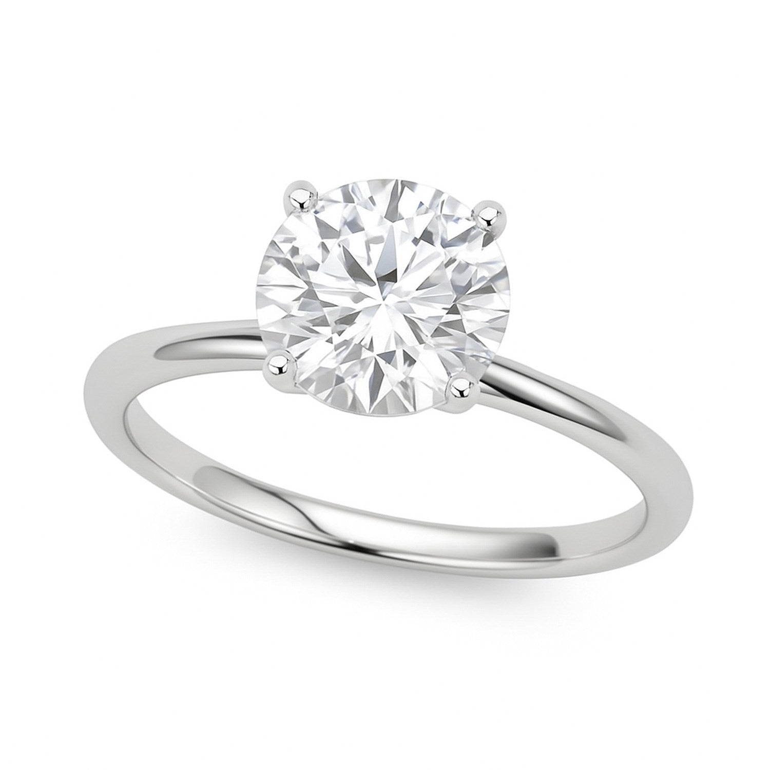 1ct Round Lab Grown Diamond Ring | 14K Gold | Canada