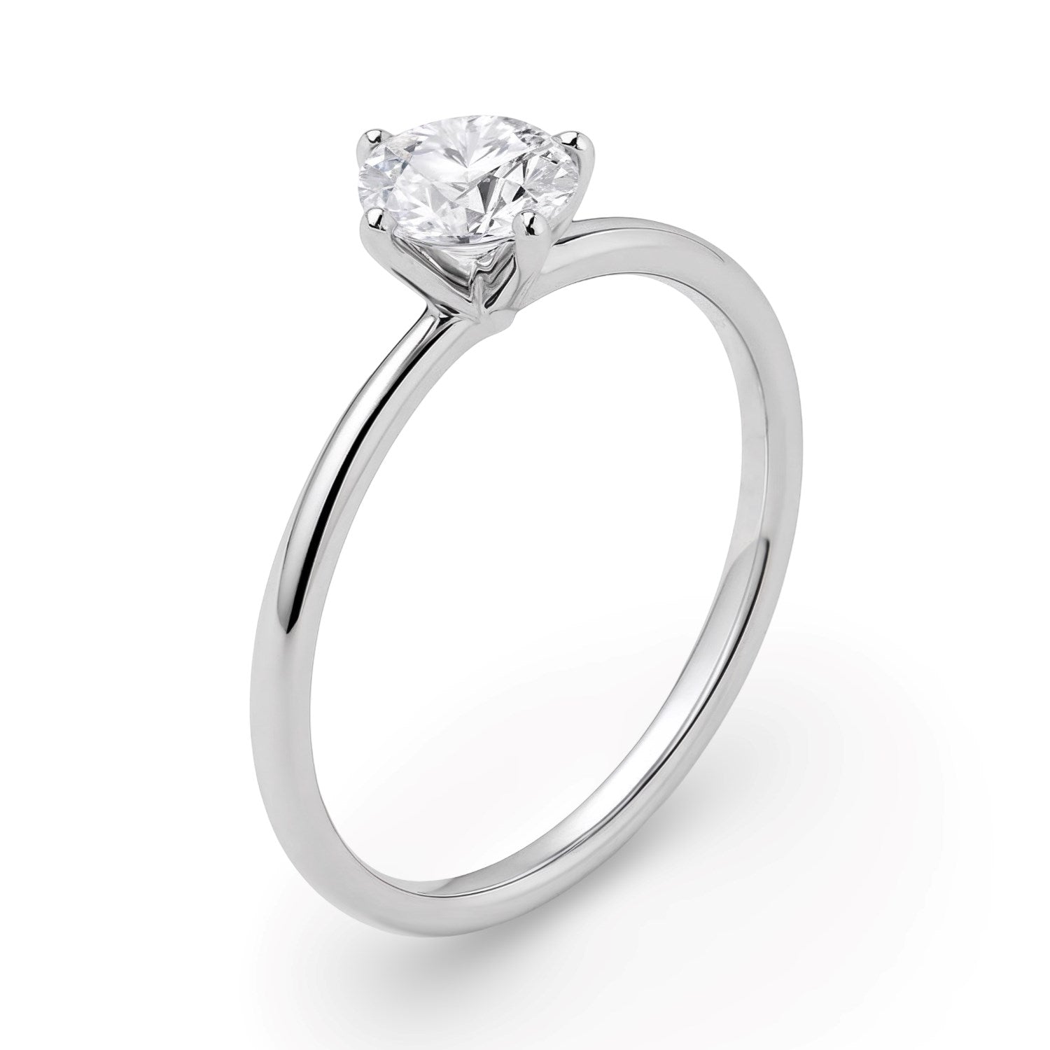 1ct Round Lab Grown Diamond Ring | 14K Gold | Canada