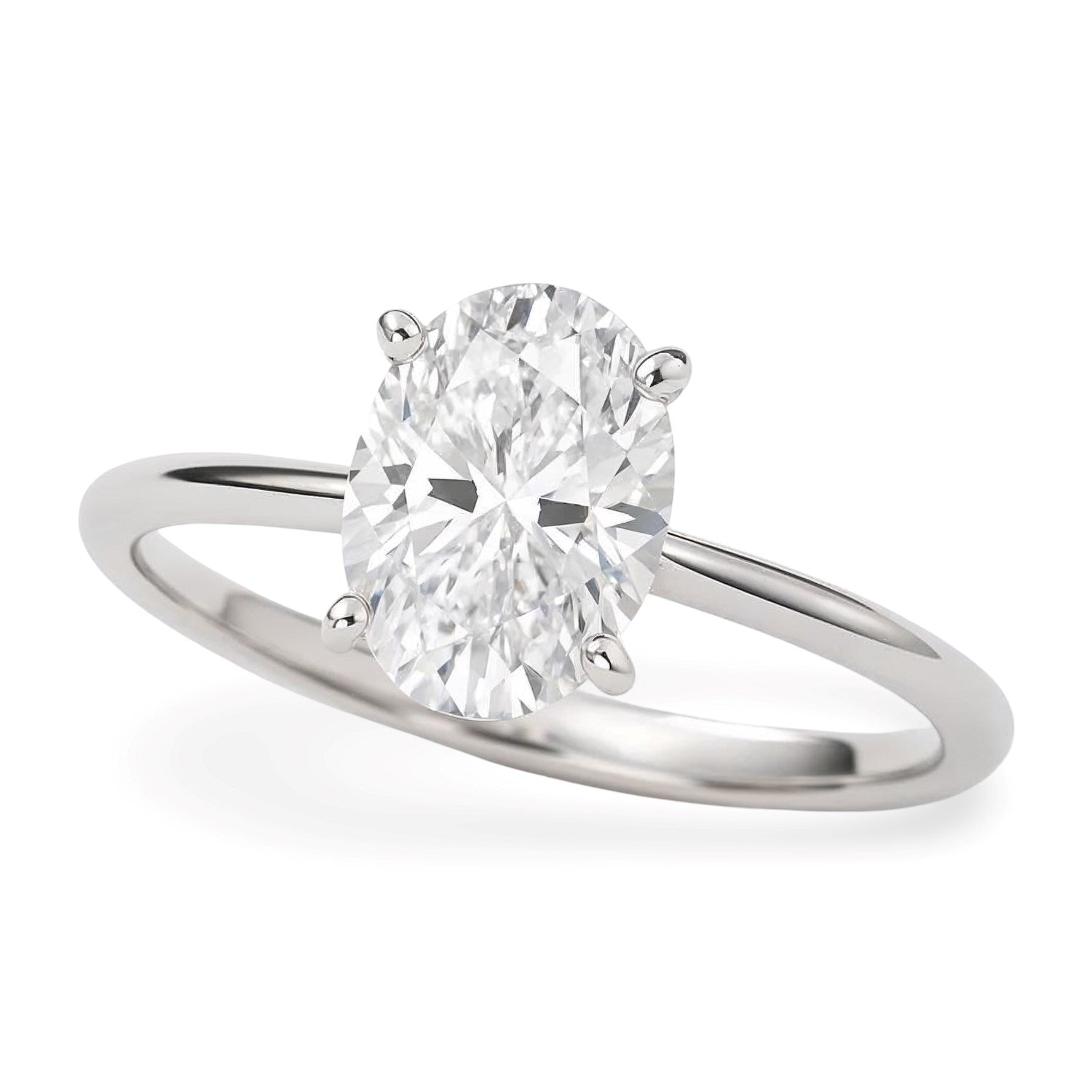 1ct Oval Lab Grown Diamond Ring | 14K Gold | Canada