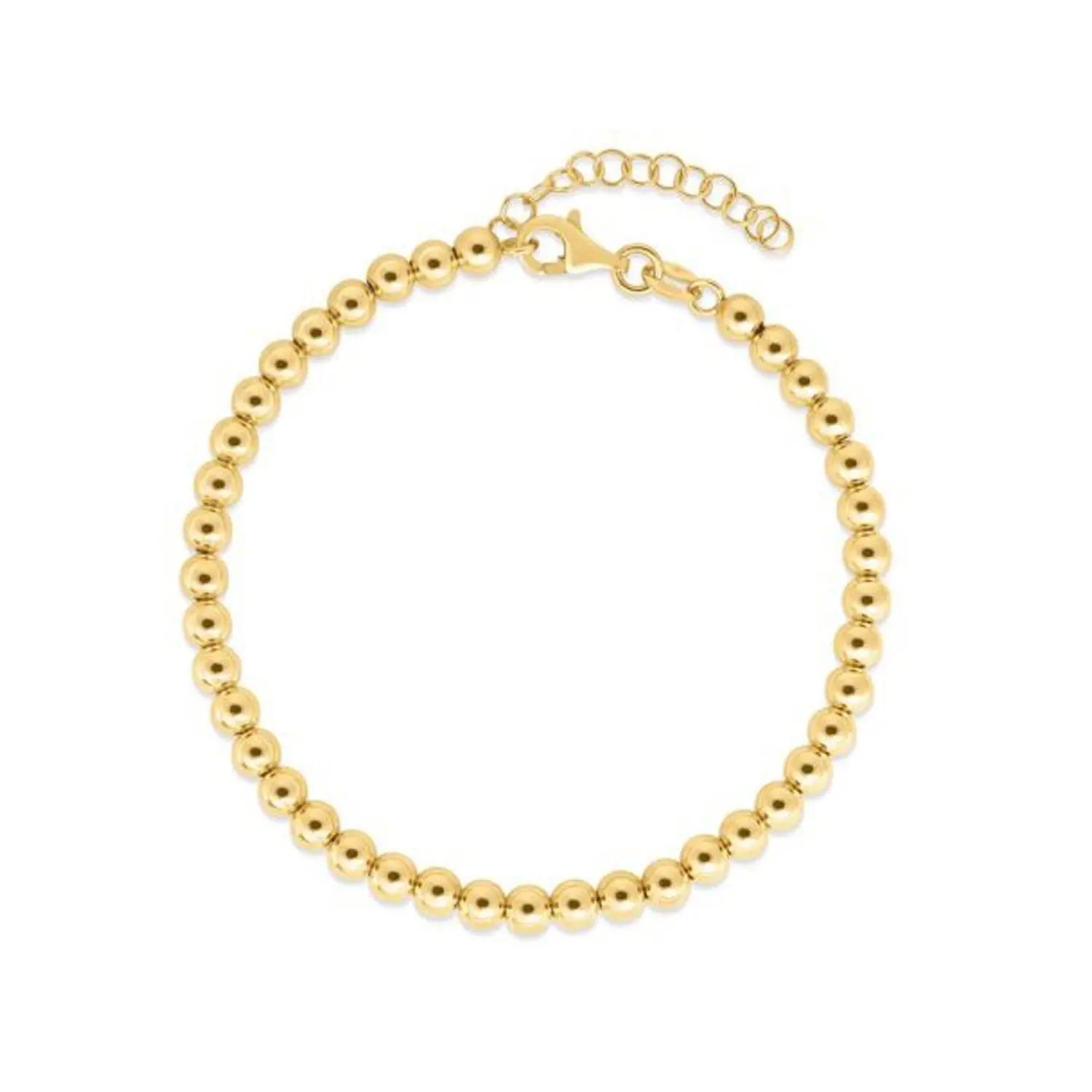 Bead Chain Necklace in 14K Yellow Gold  Choker DEEVE
