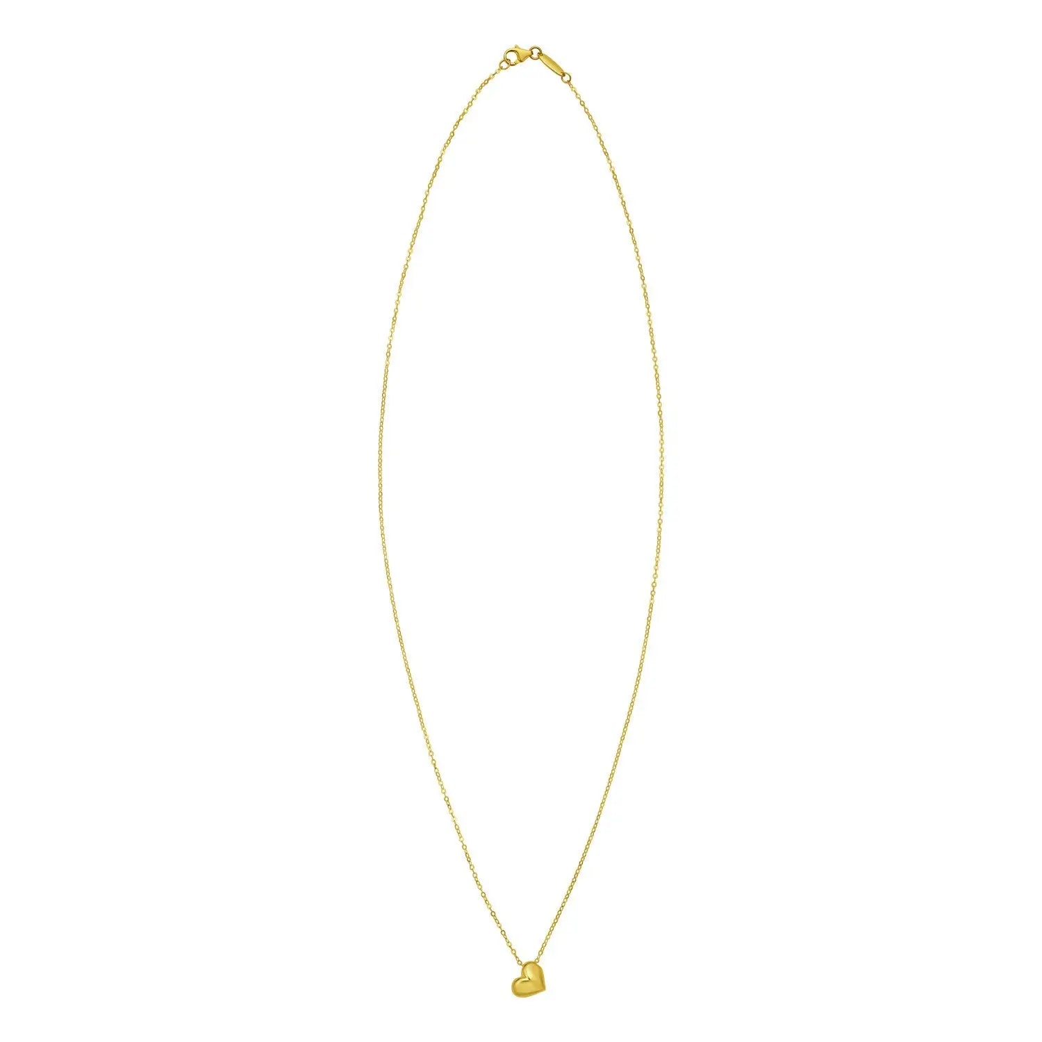 Puffed Mini Heart Pendant Necklace in 14K Yellow Gold  Pendants DEEVE