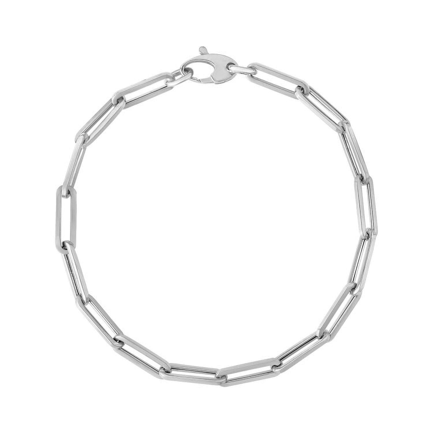 Paperclip Chain Bracelet in 14K Yellow Gold - 4.20mm