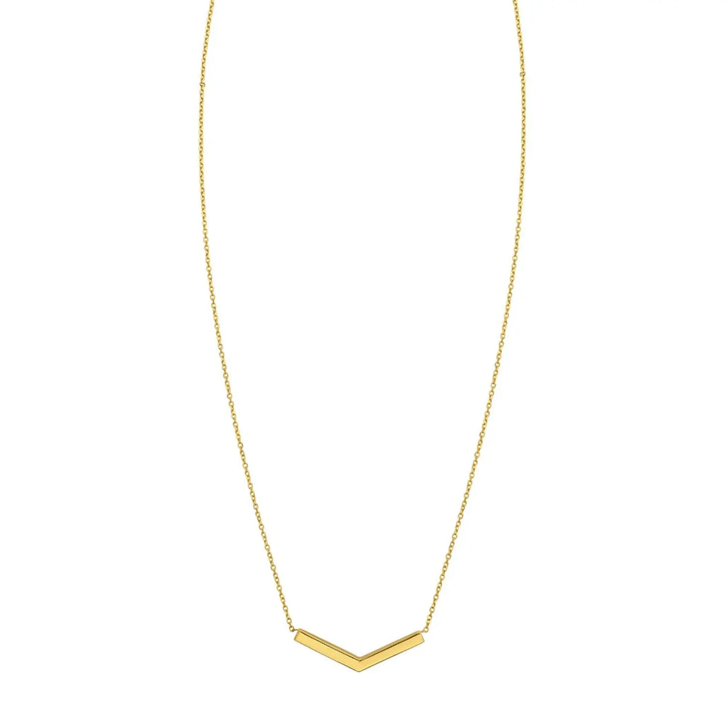 Chevron Necklace in 14K Yellow Gold  Pendants DEEVE