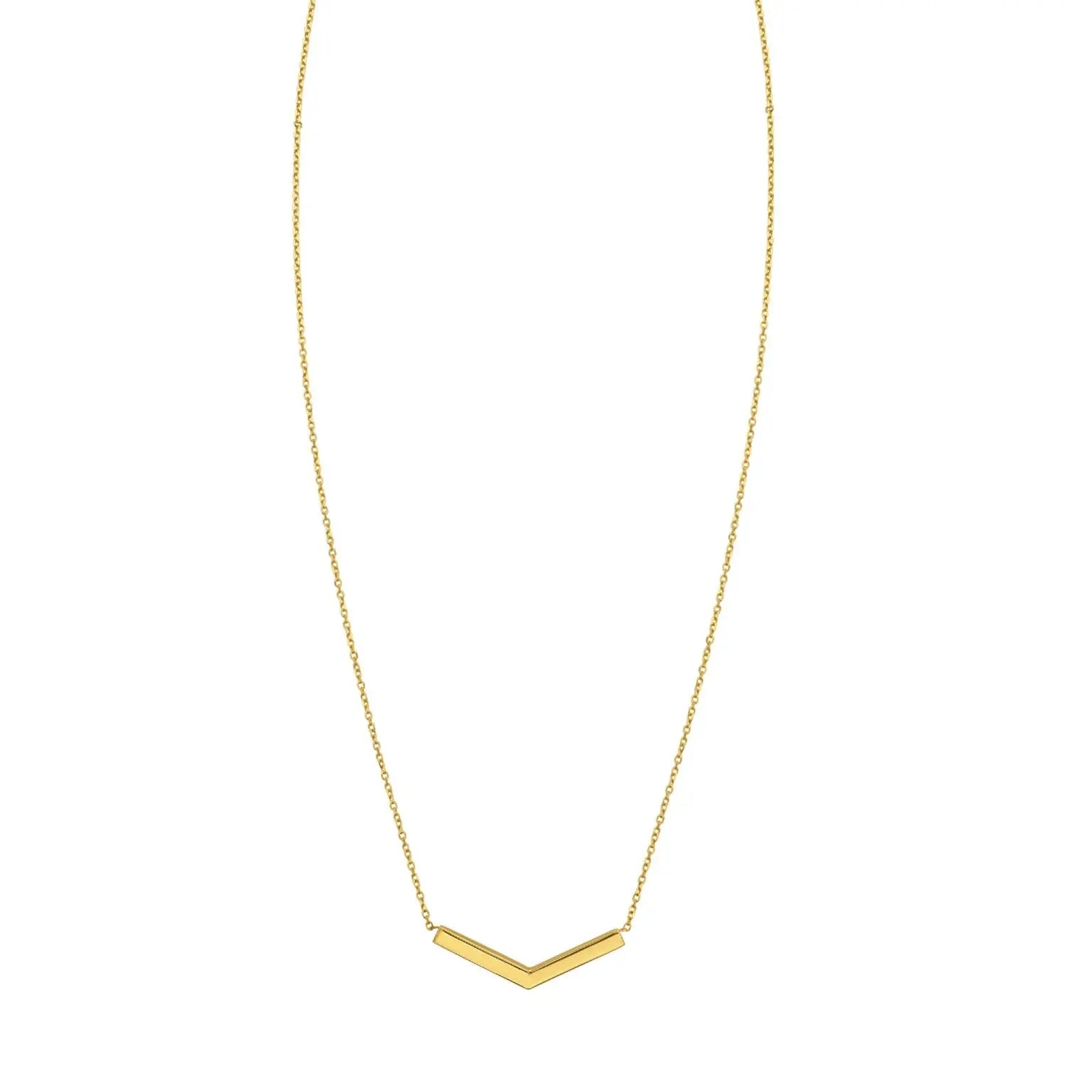 Chevron Necklace in 14K Yellow Gold  Pendants DEEVE