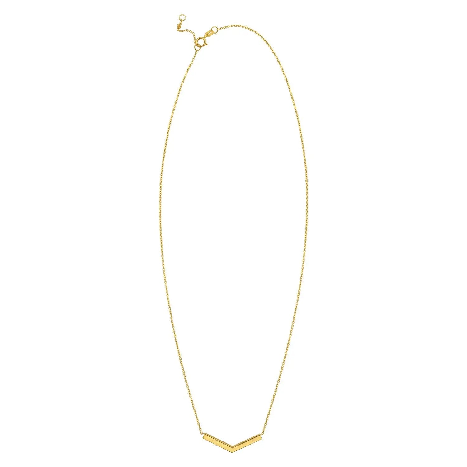 Chevron Necklace in 14K Yellow Gold  Pendants DEEVE