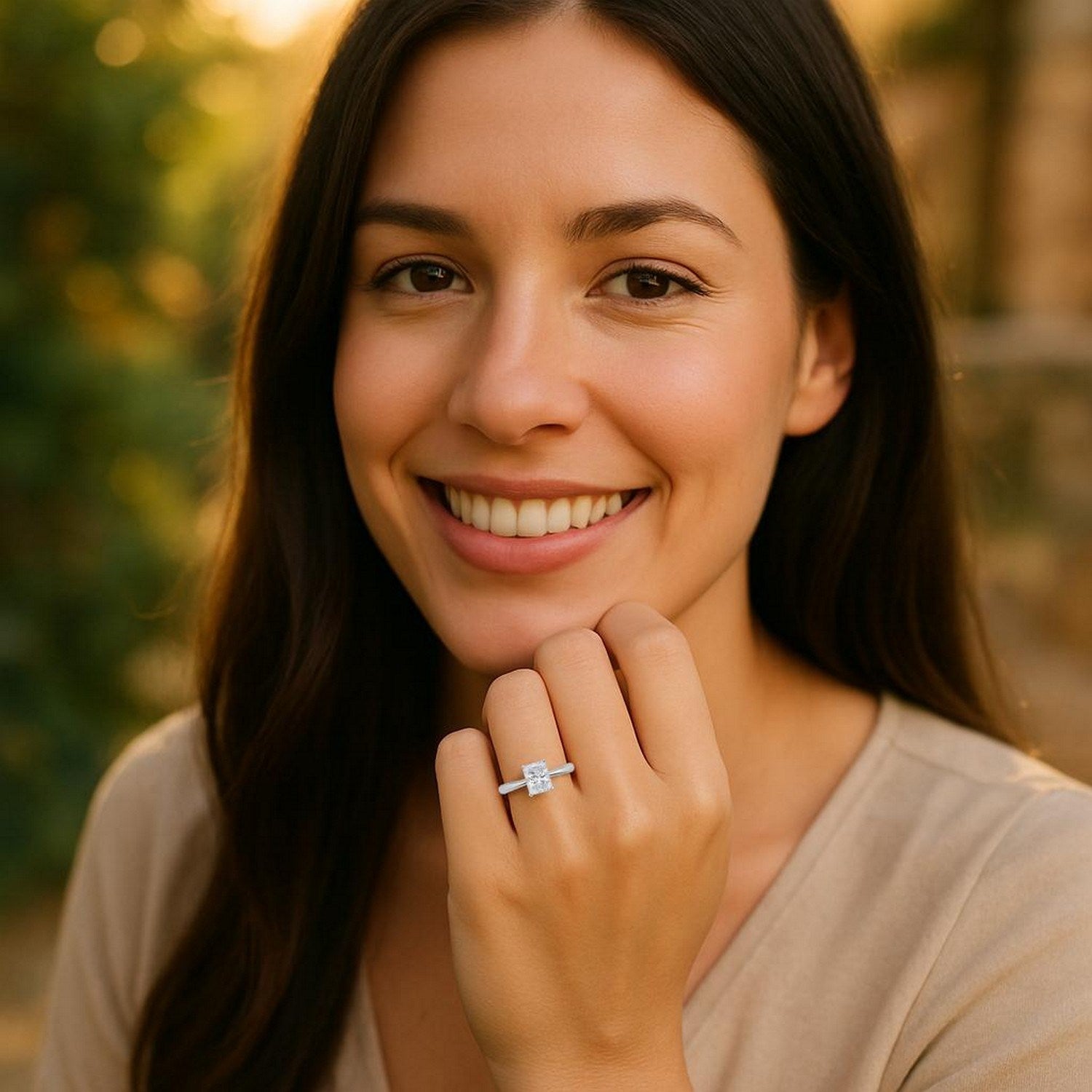 1ct Radiant Lab Grown Diamond Ring | 14K Gold | Canada