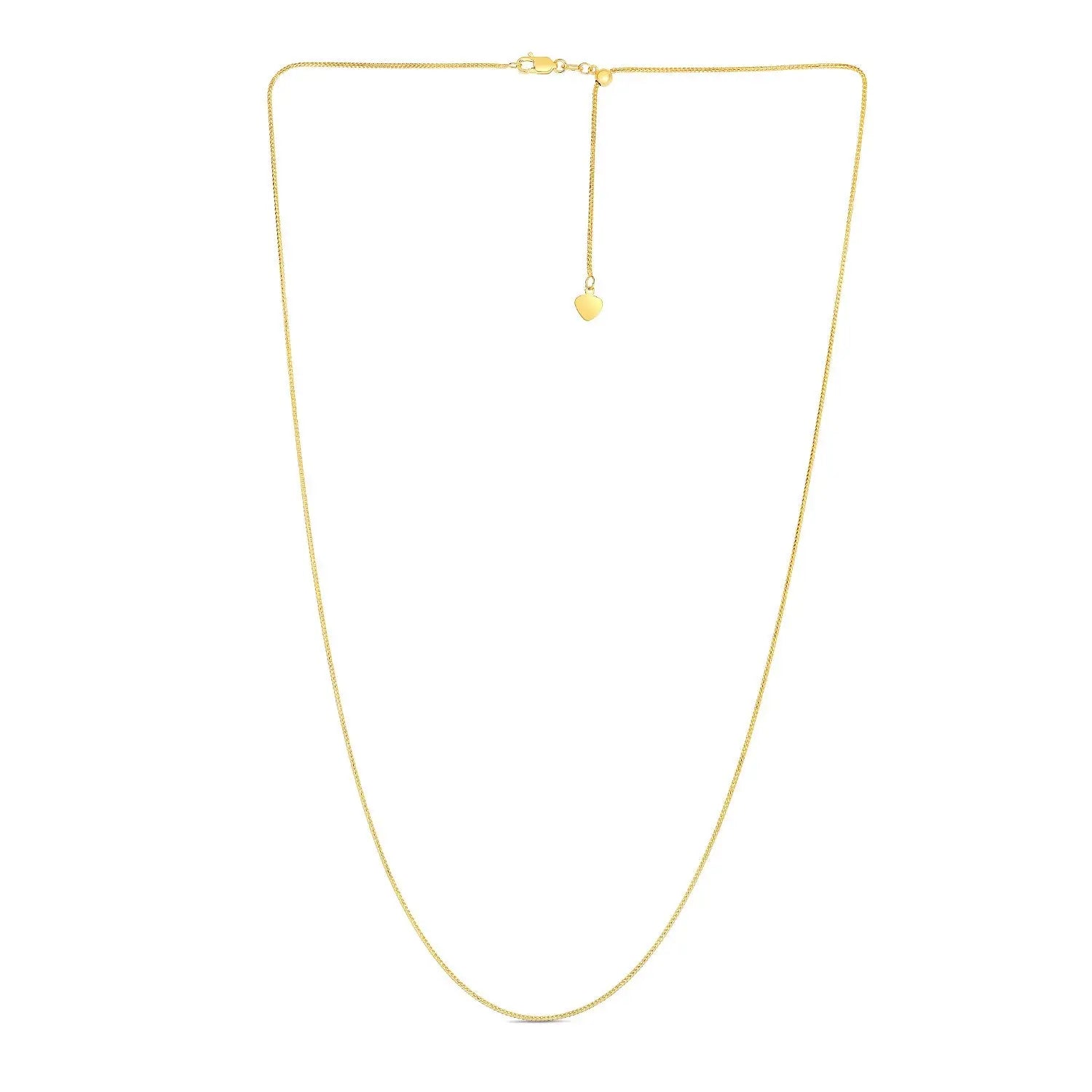 Adjustable Franco Chain in 14K Yellow Gold  Chains DEEVE