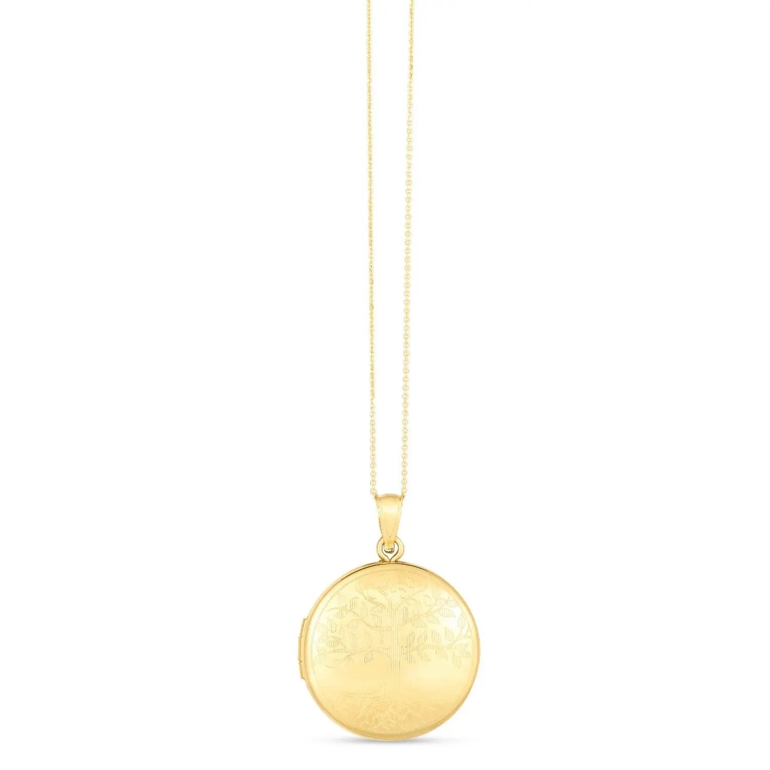 Tree Of Life Locket Necklace in 14K Yellow Gold  Pendants DEEVE