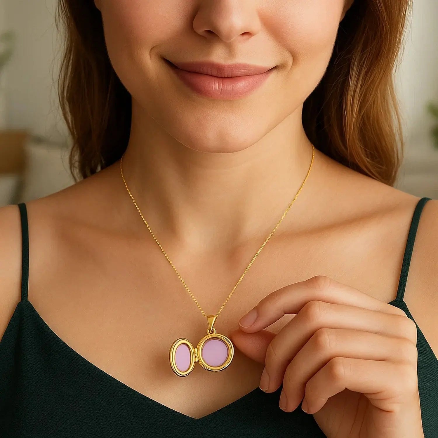 Tree Of Life Locket Necklace in 14K Yellow Gold  Pendants DEEVE