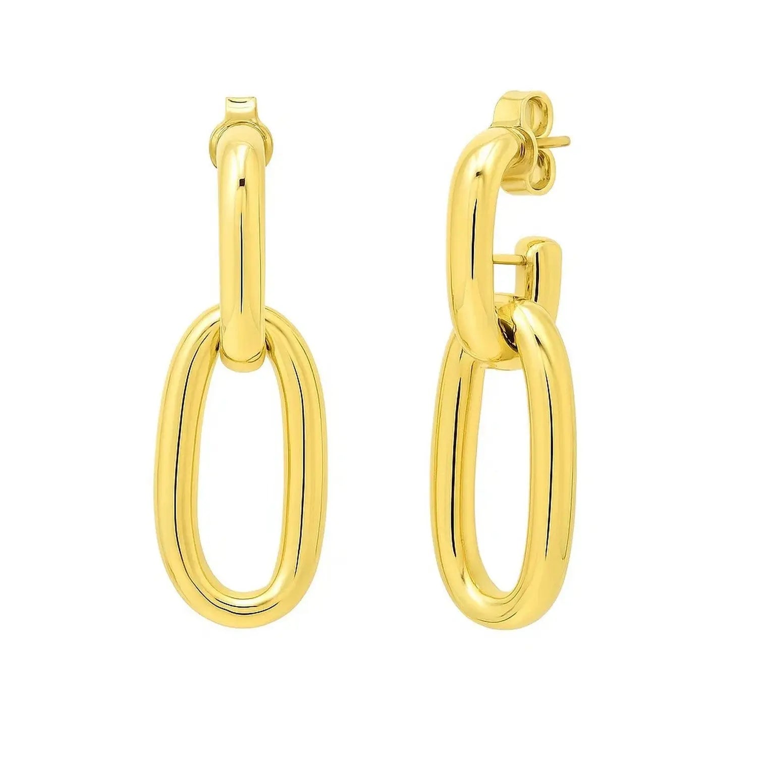 Link Drop Earrings | 14K Gold  Drop Earrings DEEVE