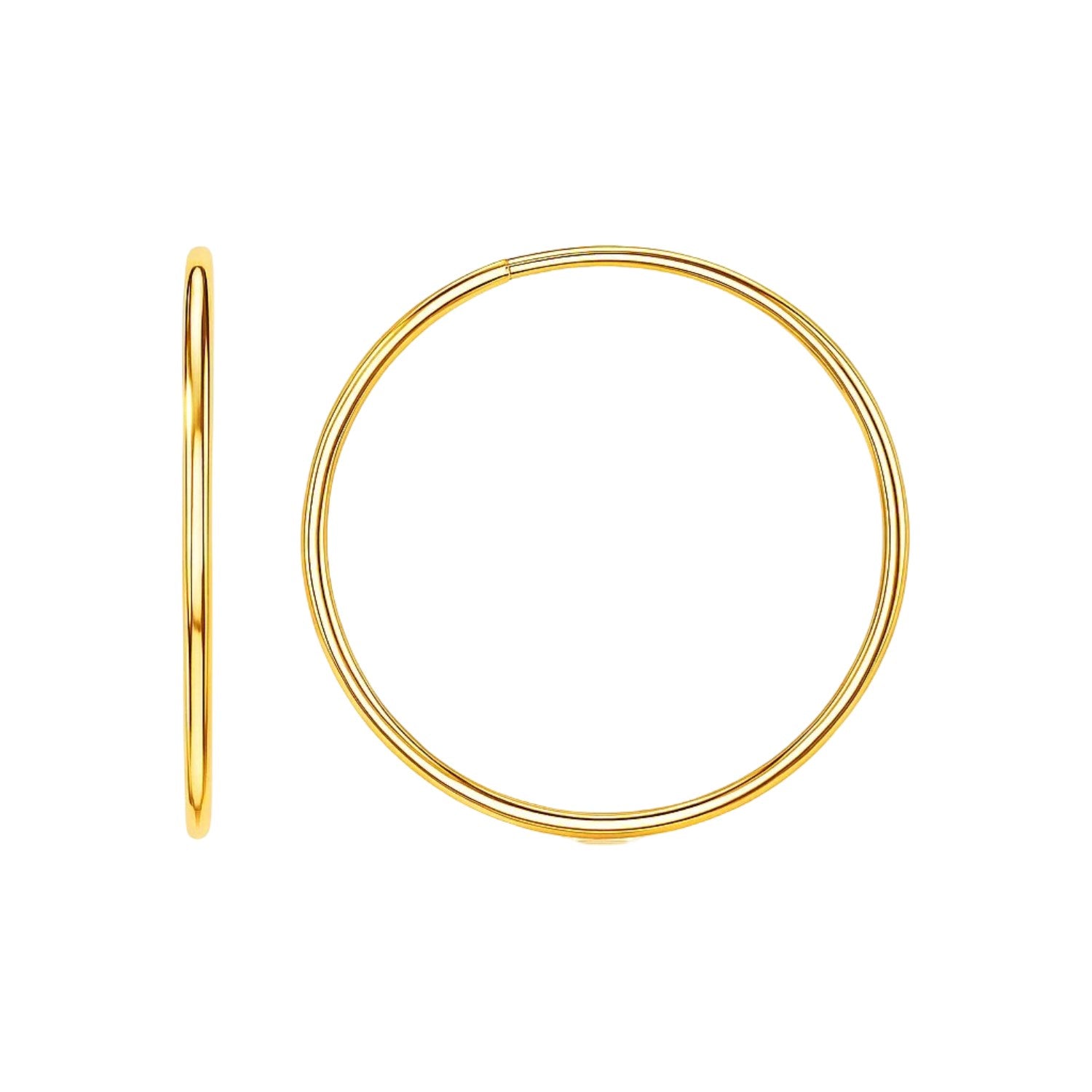 Endless Hoop Earrings in 14K Gold | 1.2x30mm