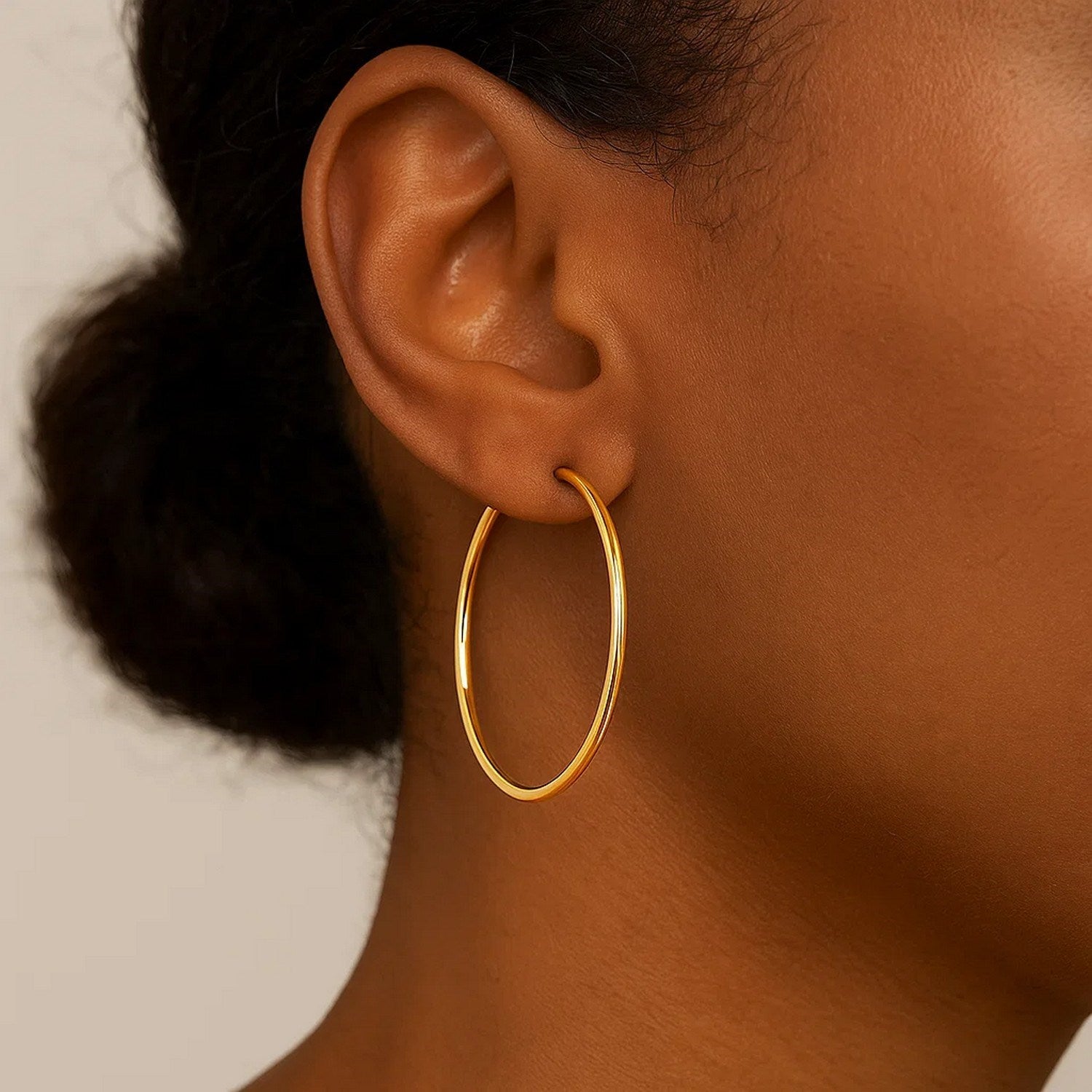 Endless Hoop Earrings in 14K Gold | 1.2x30mm