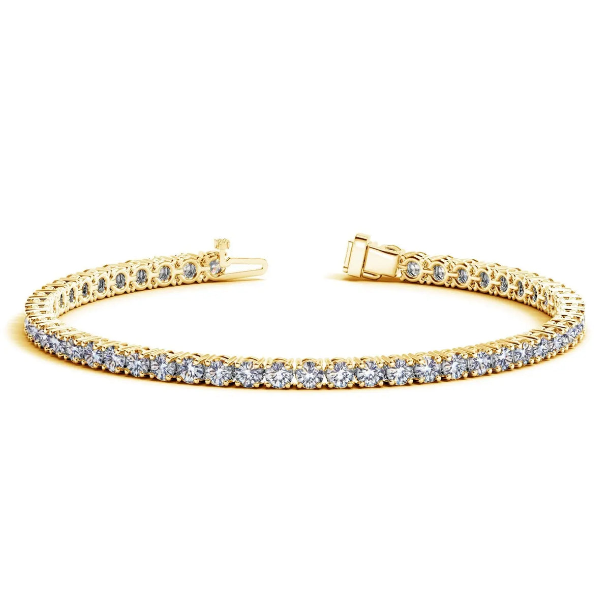6.00 ct Lab Grown Diamond Tennis Bracelet in 14K Solid Gold, DEEVE