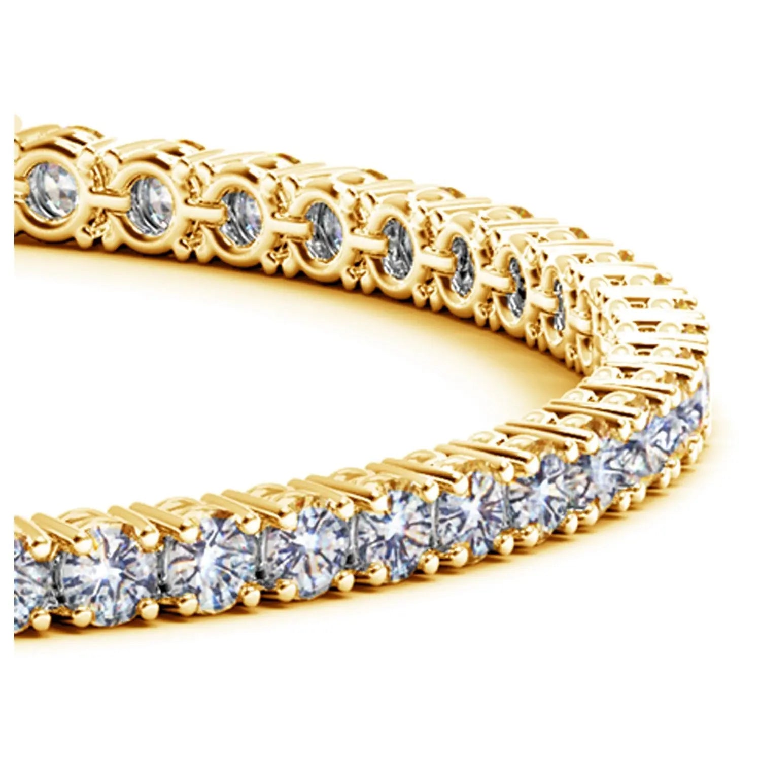 Lifestyle view of 6.00 ct lab-grown diamond tennis bracelet in 14K Solid Gold — DEEVE