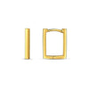 Rectangle Huggie Hoops | 14K Gold  Hoop Earrings DEEVE