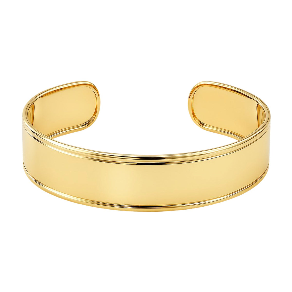 Classic Cuff Bangle in 14K Yellow Gold | 20.40mm