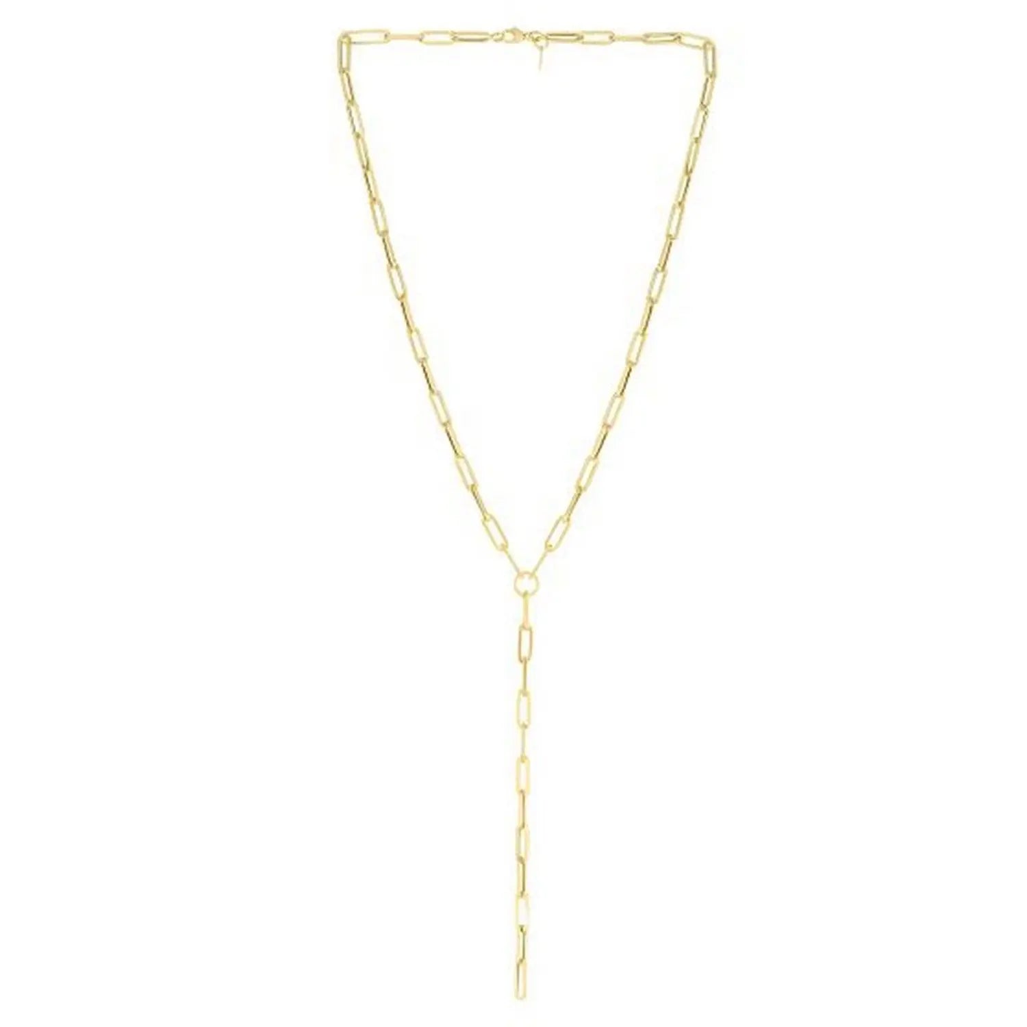 Paperclip Chain Necklace  Lariat DEEVE