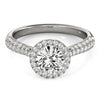 Round Diamond Engagement Ring | Halo in 14K White Gold | 1.29 cttw