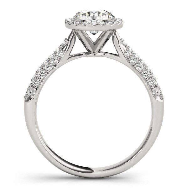 Round Diamond Engagement Ring | Halo in 14K White Gold | 1.29 cttw