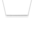 1/4ct Diamond Bar Pendant Necklace in 14K White Gold