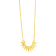 Polished Sunburst Pendant Necklace in 14K Yellow Gold